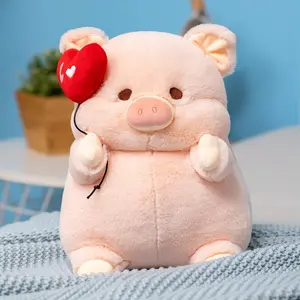 AIFEI צעצוע חמוד נטו אדום מלאך חזיר צעצוע קטיפה Qixi ליום האהבה בלון אהבה בובת חזיר תינוק מתנת יום הולדת