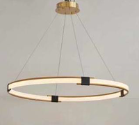 Lustre en acrylique à anneaux, télécommande à intensité variable, pour hôtel, salon, villa, table à manger, luminaire suspendu