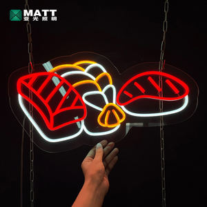 Letrero de Neón Personalizado con Diseño de <span class=keywords><strong>Sushi</strong></span>, Letrero Luminoso LED para Restaurante de Comida Japonesa, Letrero Abierto para Decoración de Pared de Habitación - Product Image 2