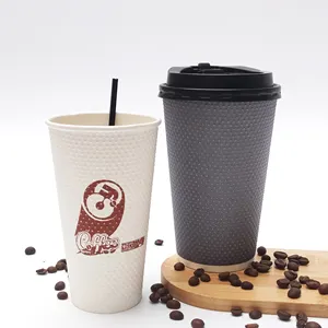 China Fábrica Eco Amigável Descartável Personalizado Café Espuma Copos De Papel Com Tampas