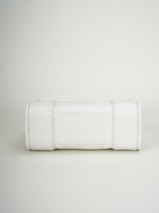Sac Boston en cuir véritable blanc personnalisé, sac fourre-tout minimaliste à poignée supérieure, sac bandoulière, sac à main élégant personnalisé pour le quotidien avec fermeture éclair - Product Image 5