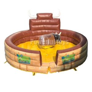 Hot bán trò chơi ngoài trời 5M Dia <span class=keywords><strong>Inflatable</strong></span> Rodeo Bull đi xe trò chơi cho Trampoline công viên - Product Image 1