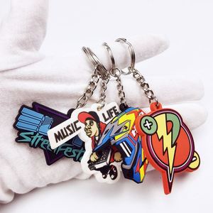 Vente en gros de porte-clés en silicone de conception originale, porte-clés en PVC personnalisés pour cadeaux - Product Image 4