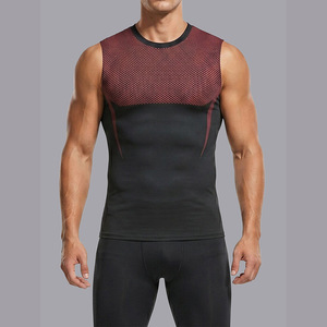 Compression Elastic Tight Sports <b>Tops</b> Sweat-absorbing Quick Dry Fitness Vests Summer Breathable Male Basketball Shirts - Product Image 3