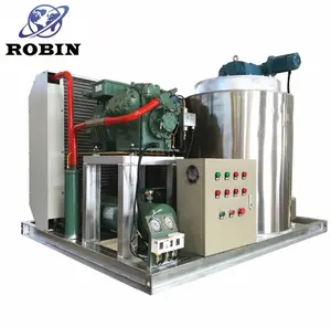 Robin air cooling fresh water flake ice machine 5t for fish market sales