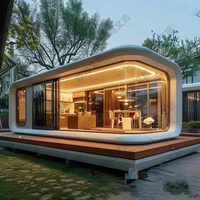 Maison Capsule Spatiale Modèle E7 de 38 m² – 2 Chambres/Cuisine/Salle de Bain – Maisons Vertes de Luxe Écologiques et Imperméables Modulaires 15-25