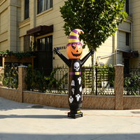 Danseur gonflable publicitaire personnalisé pour Halloween : Homme citrouille, Crâne effrayant, Fantôme, Tube ondulant pour décoration de fête