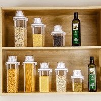 Vente en gros Boîtes de rangement transparentes 2800ml Grande capacité Seau à riz gradué avec couvercle Récipients de cuisine de qualité alimentaire
