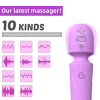 Ylove Vibromasseur baguette AV portable 10 fréquences pour adultes, Dildo vibrant étanche en latex pour femmes, Jouets sexuels USB