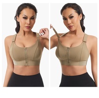 Soutien-gorge de sport à maintien élevé et absorption des chocs, avec fermeture avant, sans armatures, respirant, ajustable, du S au 5XL, vente en gros pour femmes