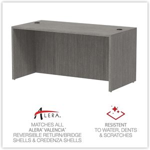 Alera Valencia Series - Mueble de Recepción Recto, 59.13 x 29.5 x 29.63 Pulgadas, Color Gris, para Uso en Oficinas - Product Image 4