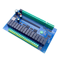 Placa de E/S Industrial con Protocolo Modbus RTU RS232 RS485, 16 Entradas Digitales, 16 Salidas de Relé, 12-48V, Montaje en Riel DIN