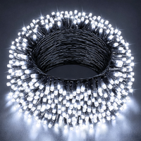 Guirlande lumineuse LED de Noël dimmable, conforme CE RoHS, prise 100-240V, blanc chaud, étanche IP65, pour extérieur, 8 modes, 10m 20m 30m
