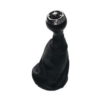 Chrome 6 vitesses manuel manette de vitesse levier poignée en cuir botte voiture pommeau de levier de vitesse pour Mini Cooper R55 R56 R57 R59 F55 F54