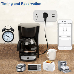 Tuya WiFi US Smart <strong>Plug</strong> <strong>Extender</strong> with 2 USB Ports 2 AC Outlets Alexa Google Home Wireless Multi Socket OEM Wholesalel PST-BSD08 - Product Image 4