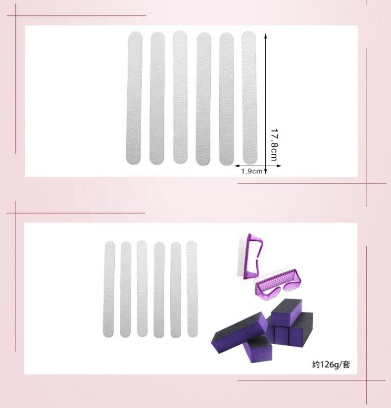 3 Pièces Chaux sable ongles filigrane trois côtés noir sable broyage Lime à ongles éponge outils de manucure kit ensembles