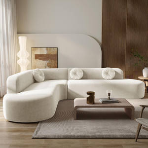 TikTok Trending 2026 Fabric Upholstered Sectional L-Shaped <b>Sofa</b> in Box Vacuum Compressed Space Saving 80% <b>for</b> Overseas Shopping - Product Image 1