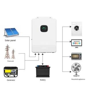 ระบบโซลาร์เซลล์คลื่นไซน์บริสุทธิ์ 8KW 10KW 48V 10000 วัตต์ ระบบไฮบริด โซลาร์เซลล์แบบ Dual MPPT Trackers 110V 220V ระบบแยกเฟส เฟสเดียว - Product Image 3