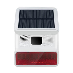 Sirène d'alarme Smarsecur 433 MHz, sirène sans fil solaire d'extérieur avec fonction de lumière clignotante, compatible avec les systèmes d'alarme PG103 et PG107 - Product Image 1