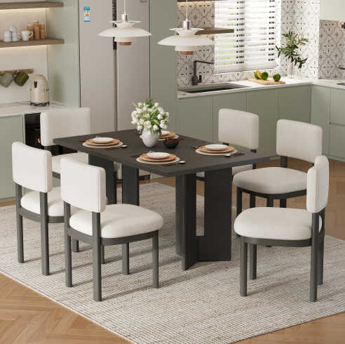 Gray + Solid Wood