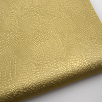 Cuir PU artificiel à motif de crocodile métallique pour sacs et décoration murale