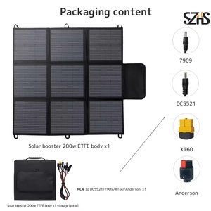 Portable 200 <strong>Watt</strong> Foldable IP65 Waterproof <strong>Solar</strong> <strong>Panel</strong> 23% High Efficiency Flexible USB-C/QC/PD Fast Charging Cable - Product Image 1