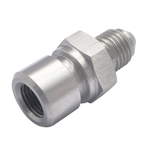 อะแดปเตอร์สายเบรก AN4 ชายแบบ Flare ต่อกับ 3/8-24 หญิงแบบ Inverted Flare, ข้อต่อสายเบรก CNC SS304 สำหรับคาลิปเปอร์เบรกและกระบอกเบรก - Product Image 3