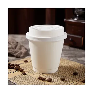 Minlo, дешевые бумажные стаканчики с логотипом на заказ, 8-22 унции, одноразовые кофейные бумажные стаканчики для горячих напитков