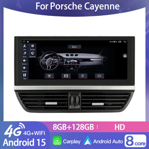 HFMidia จอ 12.3 นิ้ว สำหรับรถยนต์ Porsche Cayenne ปี 2010-2017 เครื่องเล่นมัลติมีเดียในรถยนต์ รองรับการเล่นวิดีโอ ฟังก์ชั่น CarPlay แบบไร้สาย และ GPS - Product Image 2