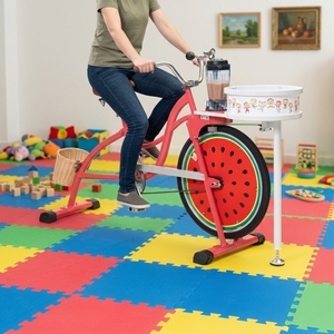EXI 2026 Frullatore Ibrido in Lega di Alluminio con Pedali, Macchina per Bolle e Bicicletta per Divertimento all'Aperto e Succo d'Arancia - Product Image 3