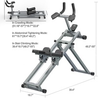 Wellshow Sport Appareil de stretching dorsal 3-en-1 réglable avec fonction marchepied pour l'exercice du bas du dos