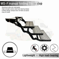 Prix d'usine – Marches triples manuelles en aluminium pour camping-car, pliables et antidérapantes, pour caravane, capacité de charge 200 kg