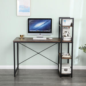 Scrivania per Computer in Metallo CHICON con Copertura Rimovibile, Design Convertibile, Libreria Integrata per Casa, Camera da Letto, Ufficio - Product Image 2