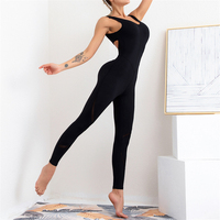 Combinaison de yoga pour femmes, dos croisé, respirante, légère, en nylon et élasthanne, pour la danse et le fitness