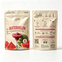 Sacs en plastique mat imprimés OEM pour poudre de thé vert matcha, sachets refermables pour emballage alimentaire, pour poudre de protéines, 8 oz, personnalisés