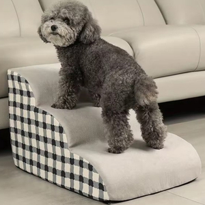 Escalier pour animaux de compagnie en éponge hautement élastique à 3 marches, rampe antidérapante pour chien et échelle à pente douce pour canapé et meubles de lit surélevés - Product Image 1