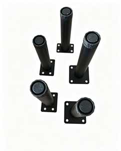 Pieds <span class=keywords><strong>de</strong></span> meubles en acier <span class=keywords><strong>noir</strong></span>, pieds <span class=keywords><strong>de</strong></span> support en métal avec trous <span class=keywords><strong>de</strong></span> vis et <span class=keywords><strong>plaque</strong></span> <span class=keywords><strong>de</strong></span> montage pour lit, armoire, canapé, table - Product Image 4