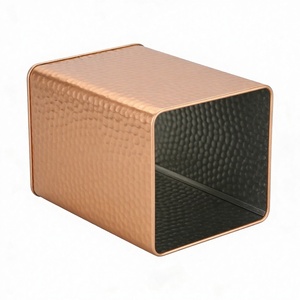 Food Grade <strong>Kitchen</strong> <strong>Storage</strong> Use Hammered Copper <strong>Tin</strong> Square Box Set Metal Pots Spice <strong>Tins</strong> - Product Image 4