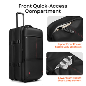 Mochila Ligera con Ruedas <span class=keywords><strong>para</strong></span> Estudios <span class=keywords><strong>en</strong></span> <span class=keywords><strong>el</strong></span> <span class=keywords><strong>Extranjero</strong></span>, con Compartimento Independiente <span class=keywords><strong>para</strong></span> Zapatos y Gran Compartimento Principal, <span class=keywords><strong>Bolsa</strong></span> <span class=keywords><strong>de</strong></span> Negocios Impermeable con Ruedas - Product Image 6