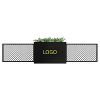 Support de fleurs en grille métallique galvanisée pour intérieur/extérieur avec logo personnalisé, jardinière, bac à fleurs, vase de jardin, aménagement paysager pour restaurant
