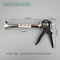 Pistola de calafateo manual metálica giratoria 360 grados, herramienta de sellado de silicona que ahorra esfuerzo, grado DIY con soporte para personalización OEM