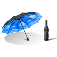 Parapluie télescopique à ouverture automatique, grand format, cm