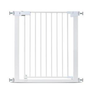 Barrière de sécurité pratique pour bébés et animaux domestiques, en fer, pour intérieur et extérieur, ouverture à un bouton, barrière anti-enfants pour cuisine, escaliers, entrée - Product Image 1