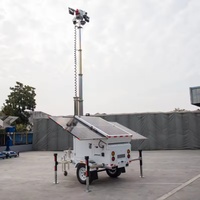 Ritevolt Mobiles Sicherheitssystem PTZ-Kamera Montierter Solar-CCTV-Turm Stahl Q235 8m Überwachungsanhänger Skid-Typ