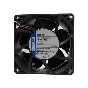 พัดลมระบายความร้อนแบบแกน DC รุ่น ebmpapst 8314NHH ขนาด 80x80x32 มม. แรงดันไฟฟ้า 24VDC ความเร็ว 6300 รอบต่อนาที กำลังไฟ 5.0 วัตต์ อัตราการไหลของอากาศ 95 ลูกบาศก์เมตร/ชั่วโมง ผลิตโดย OEM ODM - Product Image 1