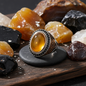Agate Stone Oval Shape <b>Men</b> <b>Ring</b> Jewelry <b>Man</b> Jewellery Wholesale Handcrafted Authentic 925 Sterling Silver <b>Men</b> <b>Ring</b> - Product Image 3