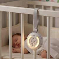 Machine à bruit blanc pour bébé, écologique, durable, légère, avec logo personnalisé OEM, veilleuse, minuterie, enregistrement et capteur de pleurs