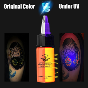 Juego de <span class=keywords><strong>Tinta</strong></span> Fluorescente para Tatuajes Tuffking, 14 Colores que Brillan en la Luz Negra, Suministros Profesionales para Artistas del <span class=keywords><strong>Tatuaje</strong></span> (15 ml Cada Uno, Hecho en China) - Product Image 3