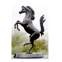 Grande statue de cheval en bronze, sculpture de 170 cm, style animal antique, décoration en métal coulé