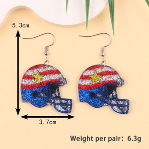 Boucles d'oreilles magnétiques drapeau pour enfants, bijoux de fête tendance pour oreilles non percées - Product Image 6